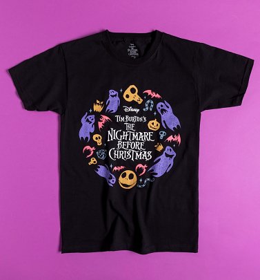Black The Nightmare Before Christmas Spooky Ghosts Disney T-Shirt Black The Nightmare Before Christmas Spooky Ghosts Disney T-Shirt
