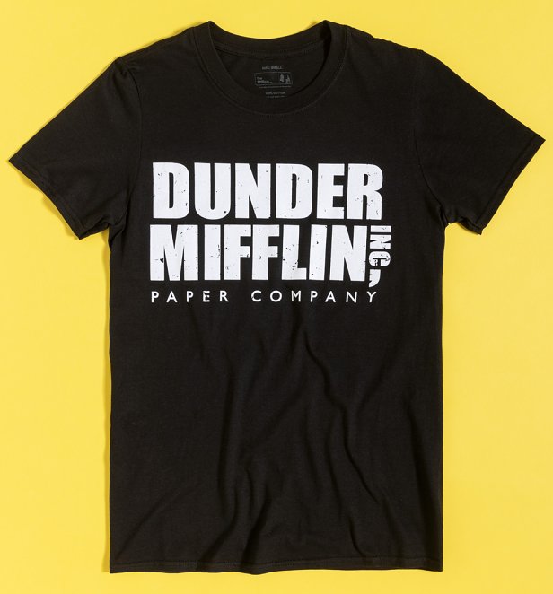 Black The Office Dunder Mifflin Inc Paper Company Logo T-Shirt