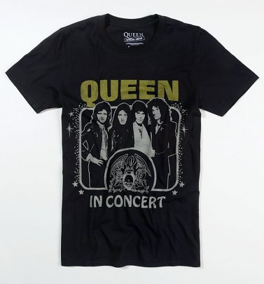 Black Vintage Queen In Concert T-Shirt Black Vintage Queen In Concert T-Shirt