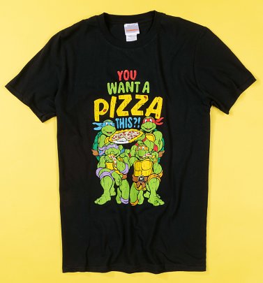 Black You Want A Pizza Teenage Mutant Ninja Turtles T-Shirt Black You Want A Pizza Teenage Mutant Ninja Turtles T-Shirt