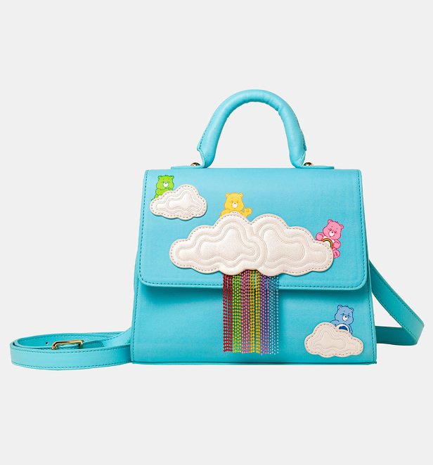 Blue Care Bears Rainbow Satchel Bag from Danielle Nicole Blue Care Bears Rainbow Satchel Bag from Danielle Nicole