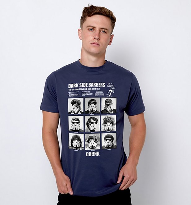 Blue Dark Side Barbers Star Wars T-Shirt from Chunk Blue Dark Side Barbers Star Wars T-Shirt from Chunk