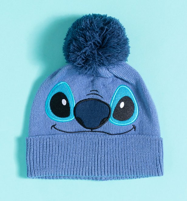 Blue Lilo And Stitch Knitted Stitch Disney Bobble Hat 7278