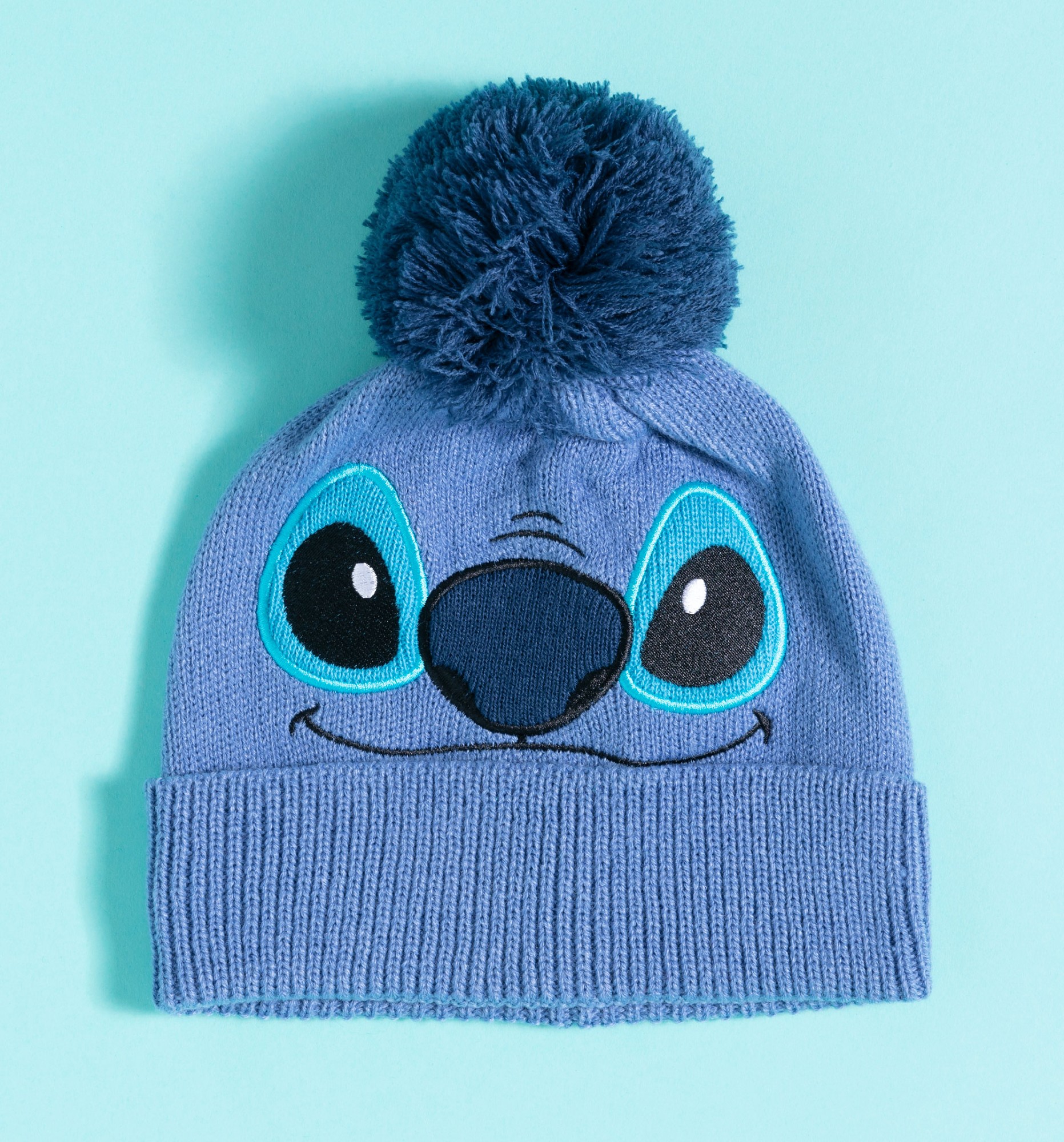 Blue Lilo & Stitch Knitted Stitch Disney Bobble Hat