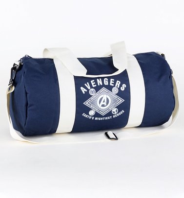 Blue Marvel Comics Avengers Barrel Sports Bag Blue Marvel Comics Avengers Barrel Sports Bag
