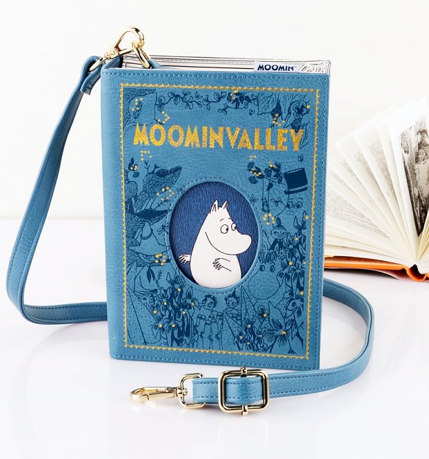 Blue Moomin Book Cross Body Bag From House Of Disaster
