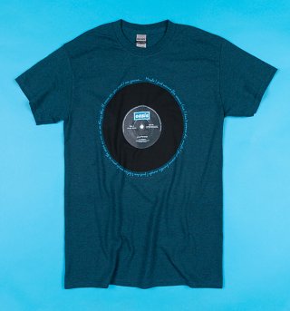 Blue Oasis Live Forever Vinyl T-Shirt Blue Oasis Live Forever Vinyl T-Shirt