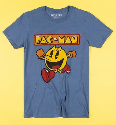Blue Retro Pac-Man T-Shirt Blue Retro Pac-Man T-Shirt
