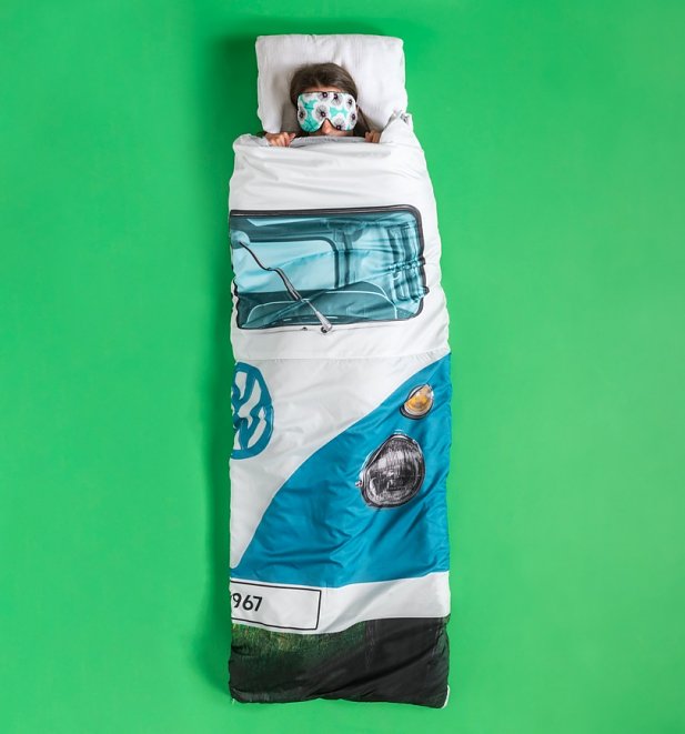 Blue VW Campervan Sleeping Bag Blue VW Campervan Sleeping Bag