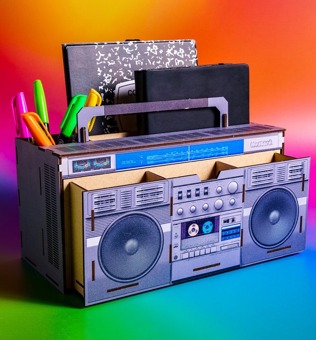 Boom Box DIY Desk Organiser from Mustard Boom Box DIY Desk Organiser from Mustard