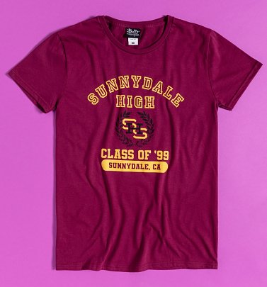 Burgundy Buffy the Vampire Slayer Sunnydale High Class of 99 T-Shirt