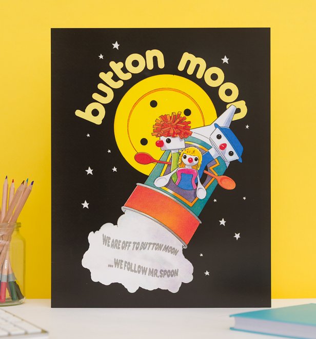 Button Moon Follow Mr Spoon 11" x 14" Art Print Button Moon Follow Mr Spoon 11" x 14" Art Print