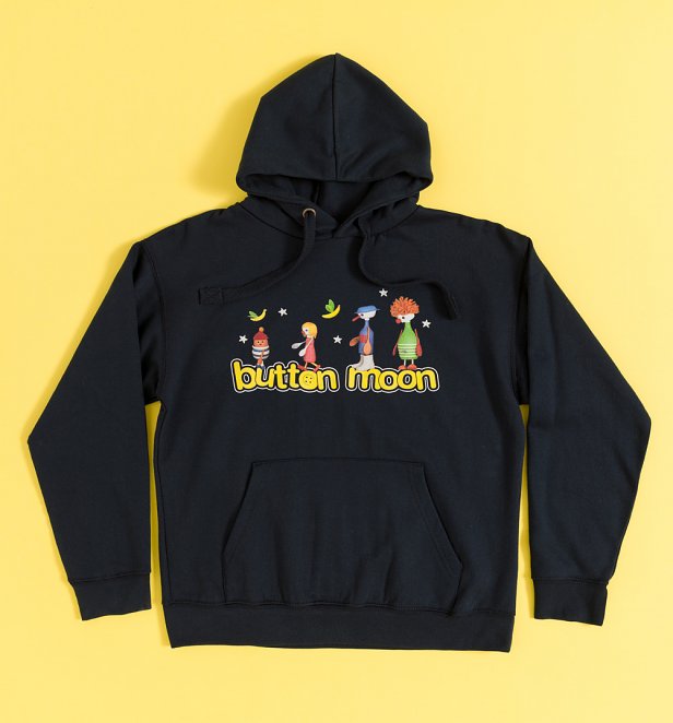 Button Moon Logo Exploration Navy Hoodie Button Moon Logo Exploration Navy Hoodie