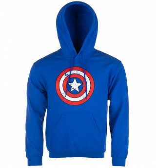 Captain America Distressed Shield Hoodie Captain America Distressed Shield Hoodie