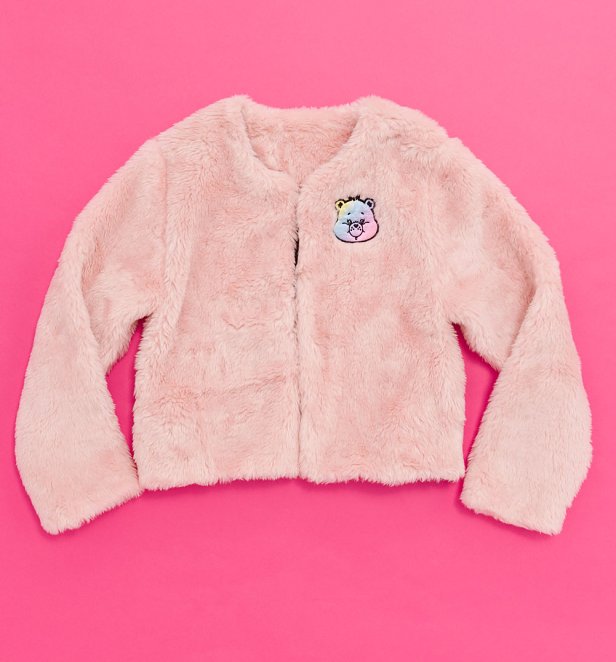 Care Bears Care-A-Lot Pink Faux Fur Jacket