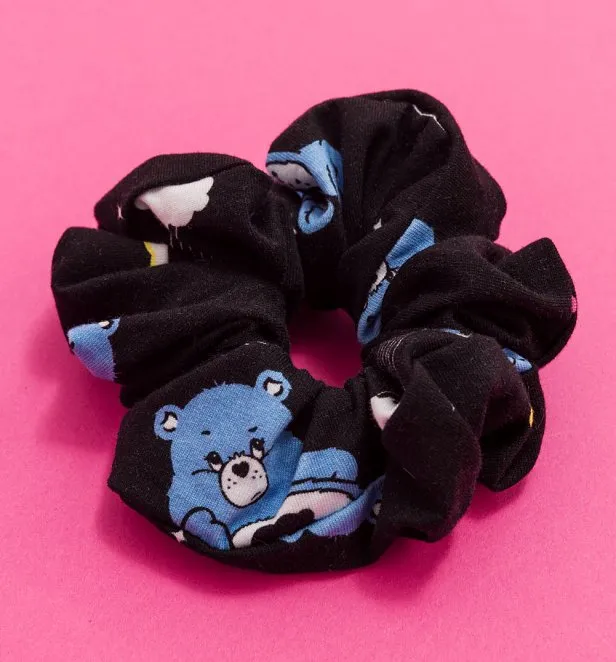 Care Bears Grumpy Bear All Over Print Black Scrunchie