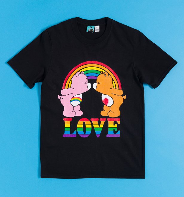 Care Bears Love Pride Black T-Shirt