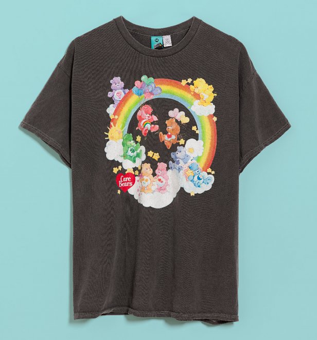Care Bears Rainbow Party Vintage Wash Charcoal T-Shirt Care Bears Rainbow Party Vintage Wash Charcoal T-Shirt
