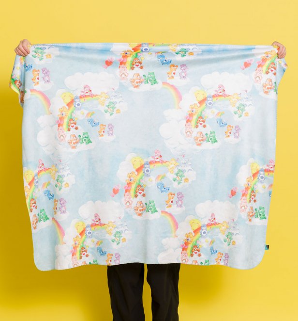 Care Bears Vintage Clouds Blue Fleece Throw