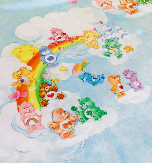 Care Bears Vintage Clouds Blue Fleece Throw