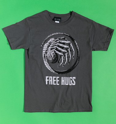 Alien Free Hugs Charcoal T-Shirt