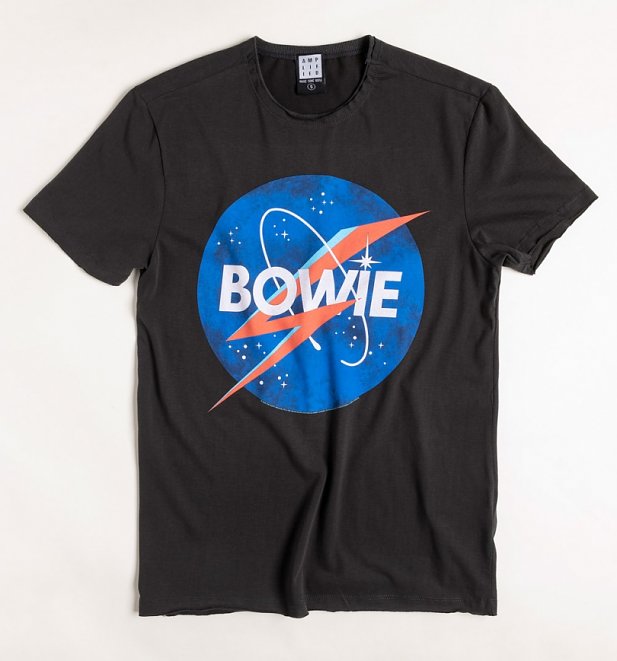 Charcoal Bowie To The Moon T-Shirt from Amplified Charcoal Bowie To The Moon T-Shirt from Amplified