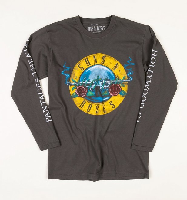 Charcoal Guns N Roses Long Sleeve 1991 Tour T-Shirt Charcoal Guns N Roses Long Sleeve 1991 Tour T-Shirt