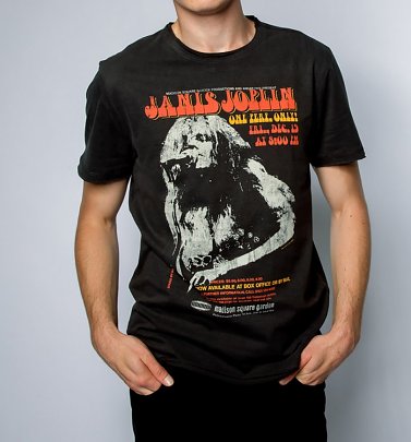 Charcoal Janis Joplin Madison Square T-Shirt from Amplified Charcoal Janis Joplin Madison Square T-Shirt from Amplified