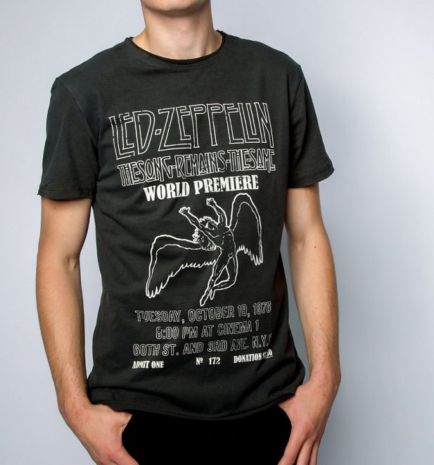 Charcoal Led Zeppelin Song Remains The Same T-Shirt from Amplified Charcoal Led Zeppelin Song Remains The Same T-Shirt from Amplified