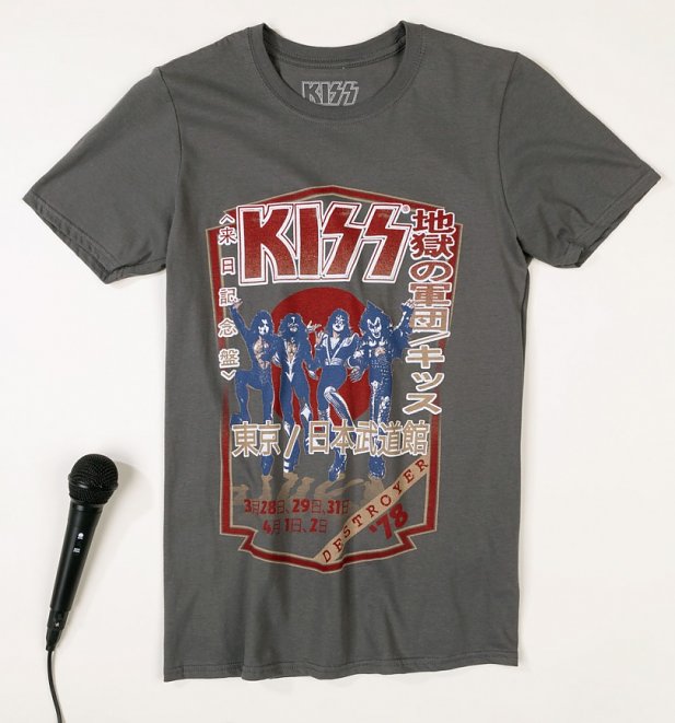 Charcoal Marl Kiss '78 Destroyer Tour T-Shirt Charcoal Marl Kiss '78 Destroyer Tour T-Shirt