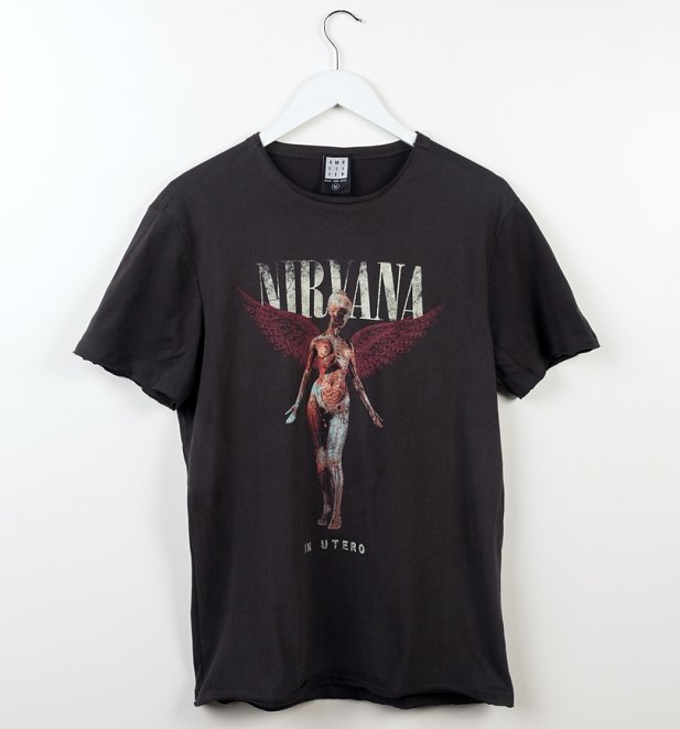 Charcoal Nirvana In Utero T-Shirt from Amplified Charcoal Nirvana In Utero T-Shirt from Amplified