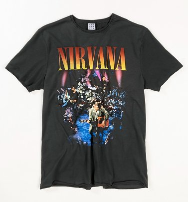 Charcoal Nirvana MTV Unplugged In New York T-Shirt from Amplified Charcoal Nirvana MTV Unplugged In New York T-Shirt from Amplified
