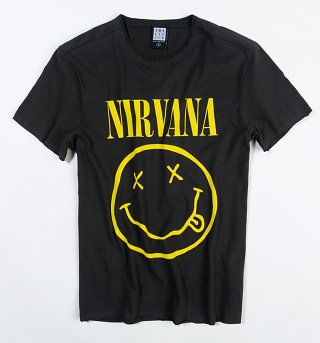 Charcoal Nirvana Smiley T-Shirt from Amplified Charcoal Nirvana Smiley T-Shirt from Amplified