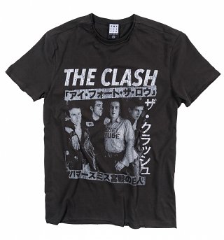 Charcoal The Clash Tour Poster T-Shirt from Amplified Charcoal The Clash Tour Poster T-Shirt from Amplified
