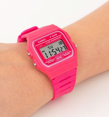 Classic Hot Pink Watch F-91WC-4AEF from Casio Classic Hot Pink Watch F-91WC-4AEF from Casio