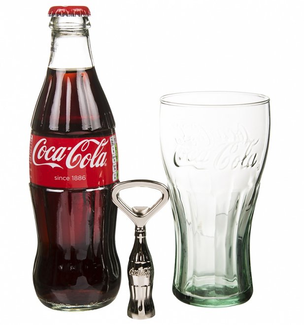 Coca-Cola Christmas Contour Glass, Bottle and Opener Truck Gift Set Coca-Cola Christmas Contour Glass, Bottle and Opener Truck Gift Set