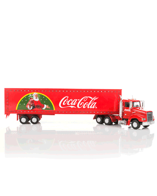 Coca-Cola Christmas Truck With Light Up LED Trailer 1:43 Scale Diecast Model Coca-Cola Christmas Truck With Light Up LED Trailer 1:43 Scale Diecast Model