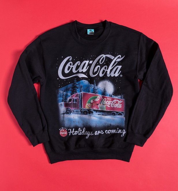 Coca-Cola Holidays Are Coming Black Sweater