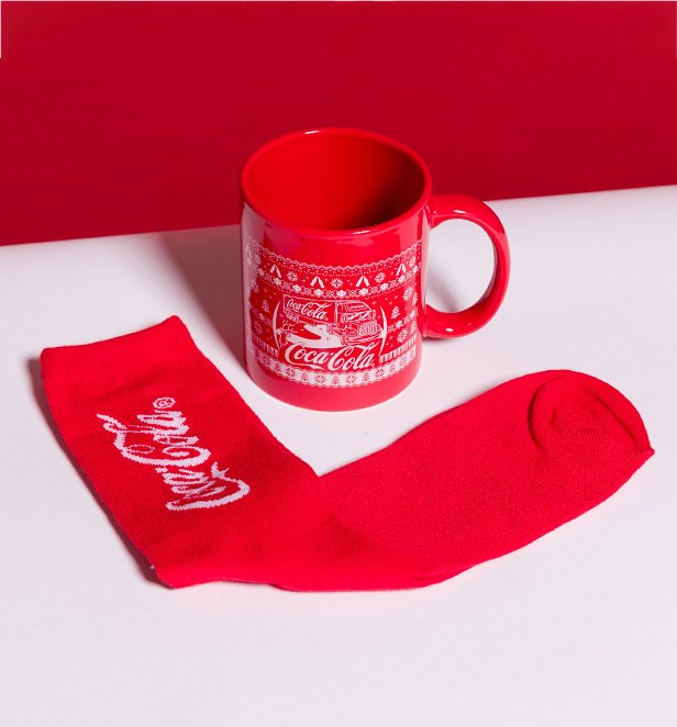 Coca-Cola Mug with Socks Coca-Cola Mug with Socks