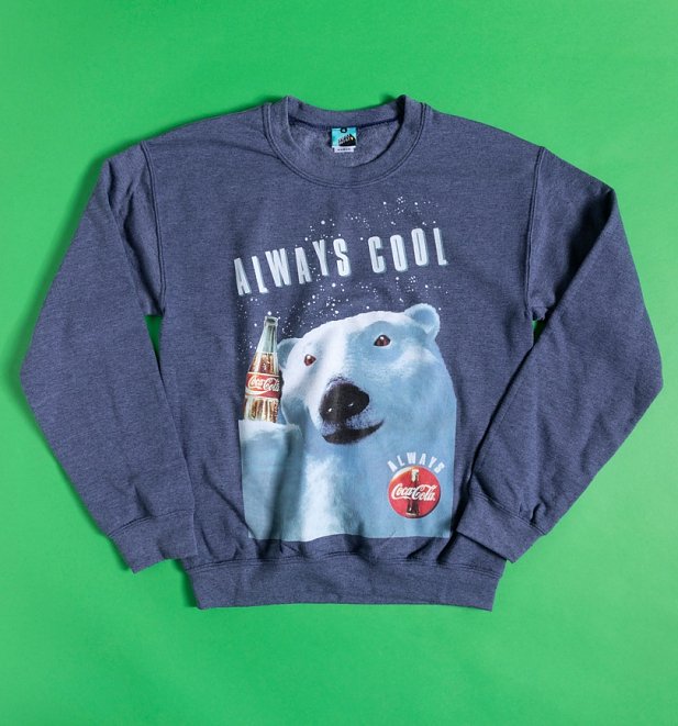 Coca-Cola Polar Bear Blue Marl Sweater Coca-Cola Polar Bear Blue Marl Sweater