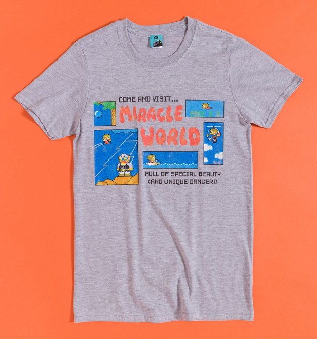 Come And Visit Miracle World Grey T-Shirt Come And Visit Miracle World Grey T-Shirt
