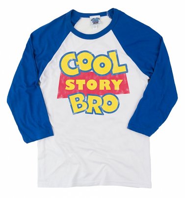 Cool Story Bro White And Blue Baseball Shirt Cool Story Bro White And Blue Baseball Shirt