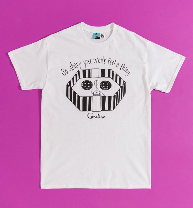 Coraline So Sharp You Won't Feel A Thing White T-Shirt