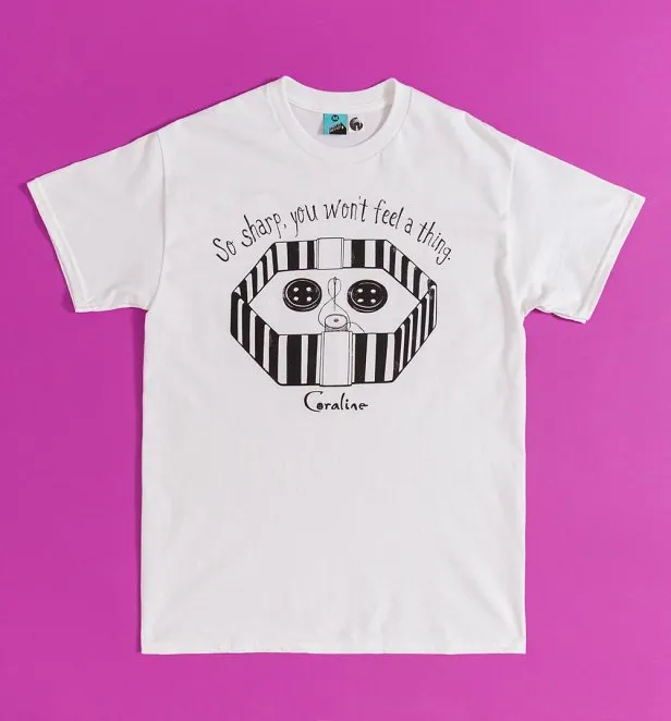 Coraline So Sharp You Won't Feel A Thing White T-Shirt