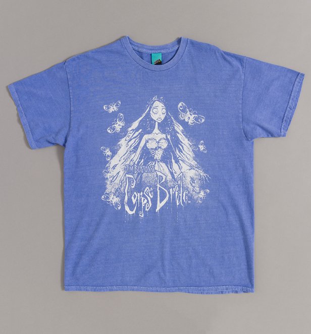 Corpse Bride Butterfly Vintage Wash Indigo T-Shirt Corpse Bride Butterfly Vintage Wash Indigo T-Shirt