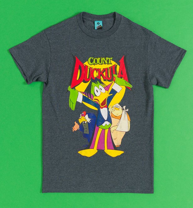 Count Duckula Dark Grey Marl T-Shirt Count Duckula Dark Grey Marl T-Shirt
