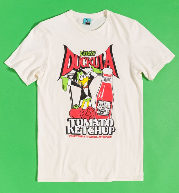 Count Duckula Tomato Ketchup Natural T-Shirt