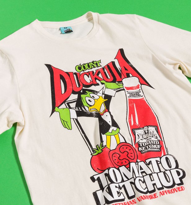 Count Duckula Tomato Ketchup Natural T-Shirt