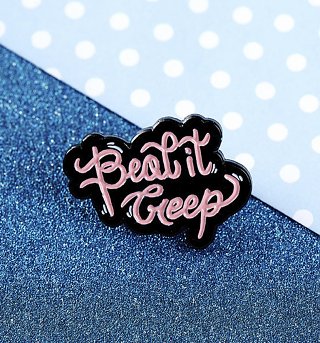 Cry Baby Inspired Beat It Creep Enamel Pin from Punky Pins Cry Baby Inspired Beat It Creep Enamel Pin from Punky Pins
