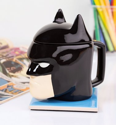 DC Comics Batman 3D Mug With Lid DC Comics Batman 3D Mug With Lid